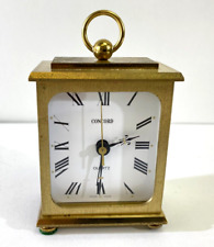 VTG Concord Swiss Desk Mantle Clock Quartz Brass Prop PARTS REPAIR Charity DS42 picture