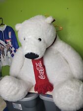 Coca Cola Polar Bear 2018 Large Huge Giant Plush Stuffed Animal Coke picture