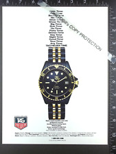 2) 1988 ADS for Tag Heuer 1000 Professional watch & Formula F-29 PC powerboat picture