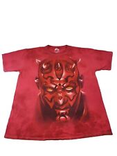 Star Wars T-shirt Darth Maul Mens Size Large Tie Dye Fire Red  picture