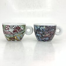 1998 illy Collection Espresso Cups Rauschenberg World Cups Maps Signed & Number picture