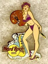 HARD ROCK CAFE LA JOLLA SEXY BLONDE ARTIST GIRL PURPLE BIKINI & SAX PIN # 21404 picture