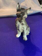 Vintage Shafford Kennel Club 8” Tall Seated Schnauzer Dog Ceramic Figurine  picture