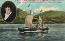 VINTAGE POSTCARD BICENTENNIAL OF STEAMBOAT CLERMONT SAIL UP THE HUDSON TERM 1909 picture