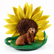 Dachshund Sunflower Figurine Red Long picture