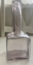 Vintage Antique ARETF Rare Purple Glass Elixir Bottle Signed picture