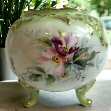Vintage Vienna Austria Inspired Hand Painted Porcelain Footed Bowl picture