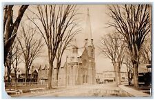 Fort Edward New York NY Postcard RPPC Photo Methodist Church Dirt Road 1910 picture
