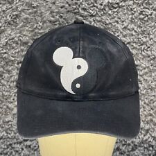 Vintage Walt Disney World Hat Mickey Black and White Yin & Yang Adjustable Cap picture