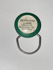 Rare Vintage Rochester Lanes Route 29 Rochester Illinois Advertising Key Ring picture