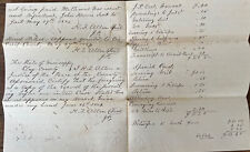 Antique 1884 Legal Document Trial Costs Original Handwriting Mississippi picture