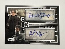 2018 topps star wars Felicity Jones Forest Whitaker dual autograph card 2/5 picture