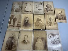 Lot Of 13 Antique Cabinet Cards Family Photos From Columbus Ohio 1895 picture
