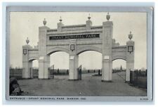 1938 Entrance Grant Memorial Park Marion Indiana IN Posted Vintage Postcard picture