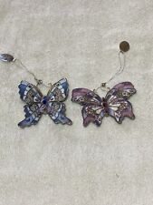 The Bradford Editions Silken Wings Heirloom Porcelain Ornament Collection Set 2 picture