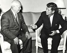 JOHN F. KENNEDY WITH NIKITA KHRUSHCHEV IN VIENNA 1961 - 8X10 PHOTO (EP-625) picture