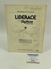 Liberace signed autograph & Sketch  1978 Vintage  Pianist, Singer, Actor PSA picture