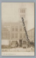 RPPC City Hall KITTANNING PA Armstrong County Vintage Real Photo Postcard picture