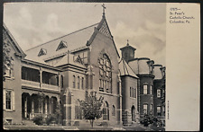 Vintage Postcard 1901-1907 St. Peters Catholic Church, Columbia, Pennsylvania PA picture