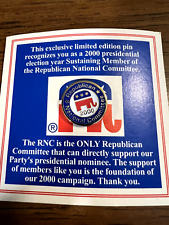 2000 Republican National Committee RNC Lapel Pin Souvenir picture