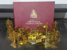 Danbury Mint 1985 Gold 24kt Christmas Ornament Collection - Complete Set of 12 picture