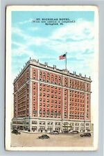 Springfield IL-Illinois, St. Nicholas Hotel Antique c1929 Vintage Postcard picture