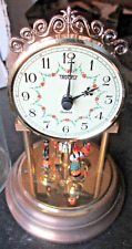 VINTAGE TRENKLE QUARTZ ANALOG GLASS DOMED CLOCK, 1-AA BATTERY, USED picture