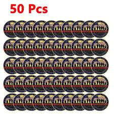 50Pcs Thank You for Your Service Military Appreciation Challenge Coin Gold Gifts picture