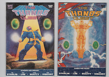 The Thanos Quest #1 & 2 1st Print Newsstand Variant TPB Set 1990 Marvel Comic picture
