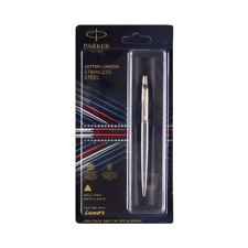 Pack of 2 X Parker JOTTER Gold Trim GT Ball Point Pen, Blue Ink, Fine Tip picture