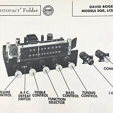 VTG Original 1954 David Bogen Radio EQR LCS R701 Wire Schematic Service Manual picture