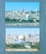 Aerial View of the Old City, Jerusalem, Israel Dome On The Rock Lot 2 Poscards picture