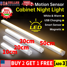 Motion Sensor Night Light Wireless LED Light USB Rechargeable Wardrobe Cabinet🥇 picture