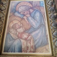 Madonna & Child Pastel In Gold Frame picture