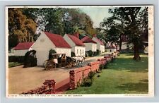 Mt. Vernon VA-Virginia, The Wall At The Edge The Lawn, Vintage Postcard picture