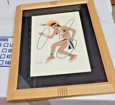Harrison Begay Navajo War Dance Silkscreen Painting Matted Vintage 1960s picture