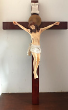 Vintage Catholic Church  Crucifix and Corpus 21x15 picture