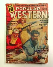 Popular Western Pulp Oct 1937 Vol. 12 #3 GD picture