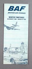 BAF BRITISH AIR FERRIES VINTAGE AIRLINE TIMETABLE WINTER 1969/70   picture