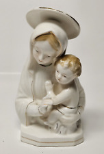 Orion Vintage Virgin Mary Madonna and Baby Jesus Porcelain Figurine Japan picture