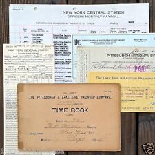 100 Vintage Original 1900-1980s RAILROAD TRAIN RAILWAY Paper Document Lot NOS picture