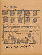 Lee Harvey Oswald Fingerprint Booking Sheet Reprint On Original 1963 Paper *084 picture