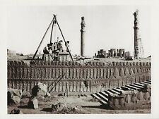 Postcard Iran Persepolis Restoration of Eastern Stairway of the Apadana 1933 MNT picture