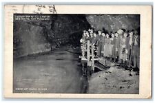 1922 Head Echo River Interior Mammoth Cave Kentucky KY Vintage Antique Postcard picture