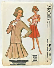 1963 McCalls Sewing Pattern 6735 Womens Suit Blouse Ascot Sz 18 Vintg UNCUT 2864 picture
