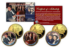 John F Kennedy *INAUGURATION 50th ANNIVERSARY* Statehood 24K Quarters 3-Coin Set picture
