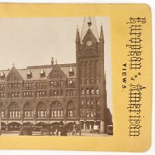 Broad Street Station Philadelphia Stereoview c1885 Railway Depot Building H1459 picture
