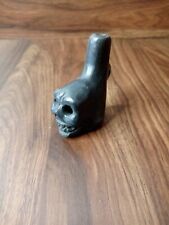 Death Whistle, Loud, Black, Small, Real, Aztec, Maya, Original, Hand Crafted. picture