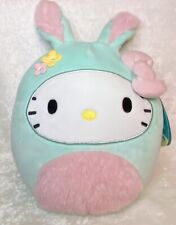 Hello Kitty Easter Bunny  Squishmallow 8” Sanrio 2024 Furry Belly NWT RARE picture