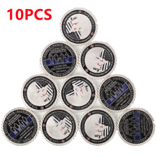 10Pcs Police Officers Flag Challenge Coin Law Enforcement Thin Blue Line Coins picture
